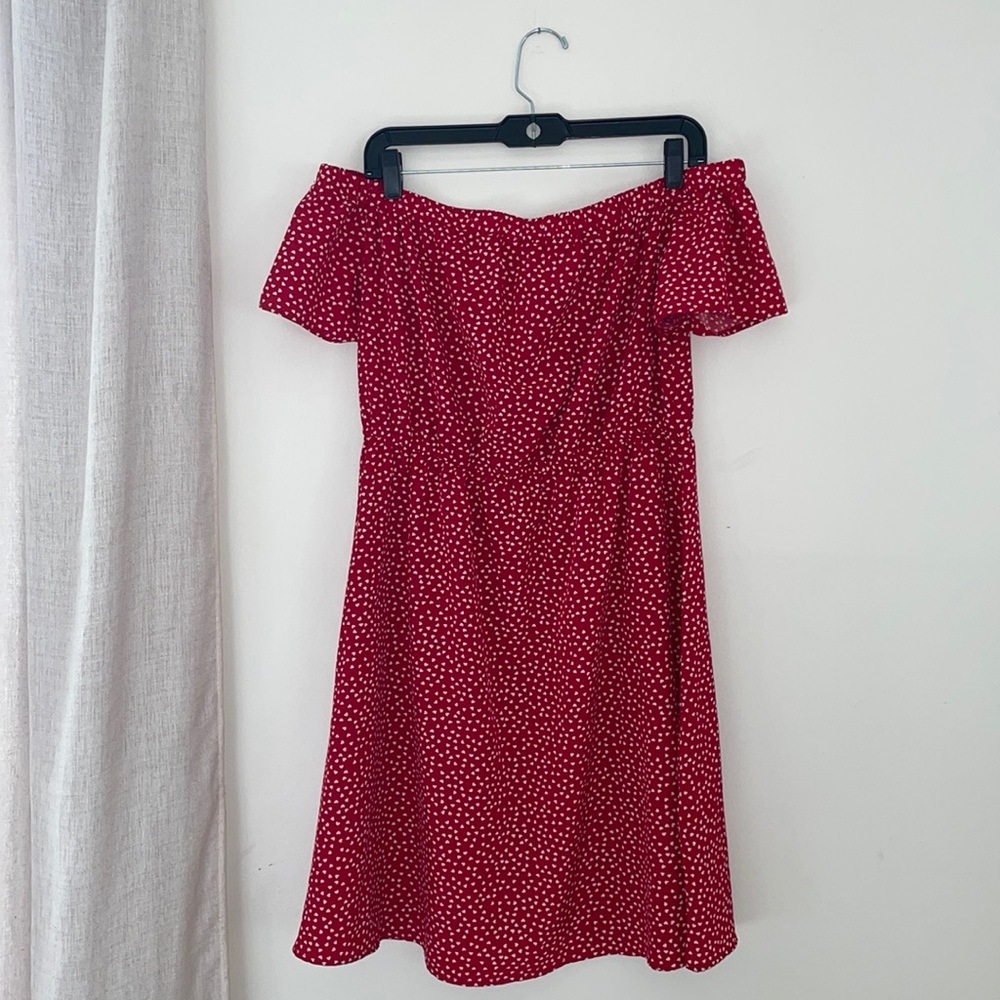 Shein OXL Red Strapless dress